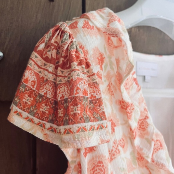A Collective Story Anthropologie Piper Peach Floral Tiered Maxi Summer Dress S L - Picture 10 of 17